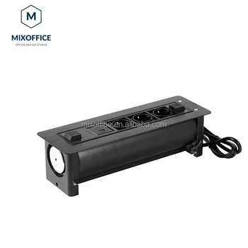 Conference Multi-function Tabletop Hidden Rotating Power Socket Connection Box