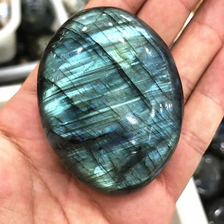 high quality labradorite palm stone healing labrador