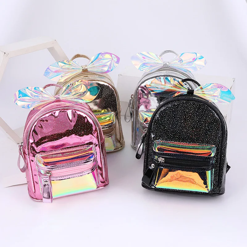 PU Leather Bag Laser Children Kids School Book Small Preschool Backpac, Wholesale & OEM/ODM Welcome
