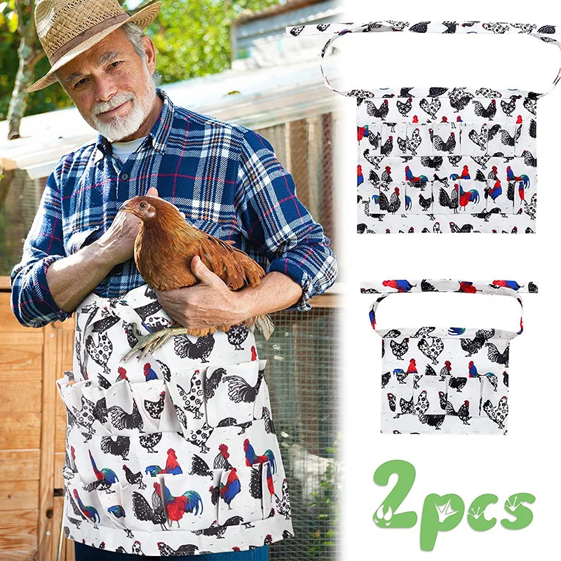 Custom Kid Children Chicken Egg Collecting Apron 12 Deep Pockets Hen Duck Goose Eggs Holder Aprons