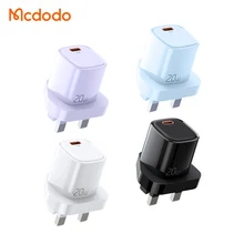 Mcdodo Wholesale UK Fast PD Charger for Iphone 14 PRO MAX Colors Mini 3 Pin 20W Type C Charger PD Power Adapter Charger
