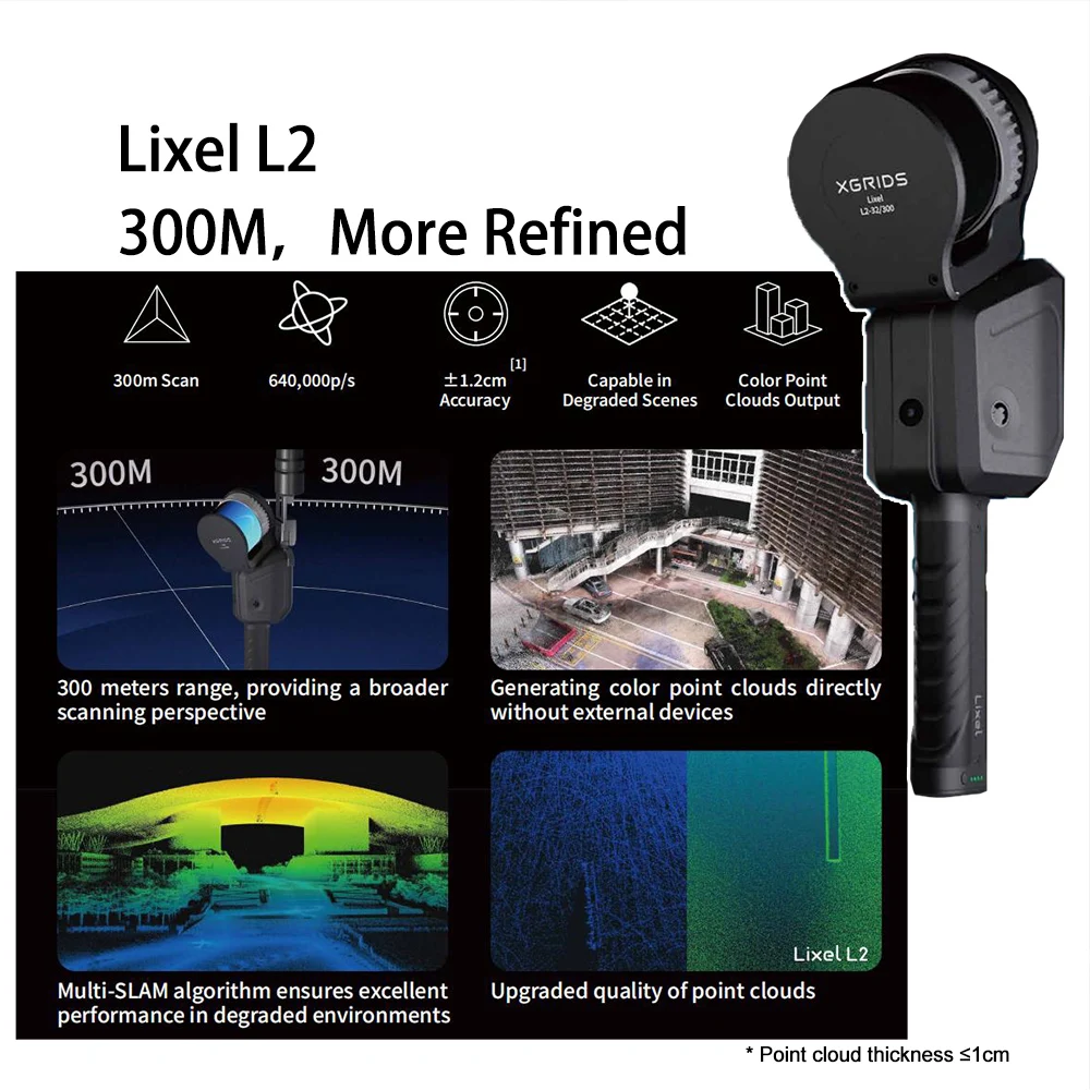 Lixel L2 Laser 3d Scanner Rotary Handheld High Quality Laser Scanner for Engineering Survey With A Scan Rate of 320,000pts/s