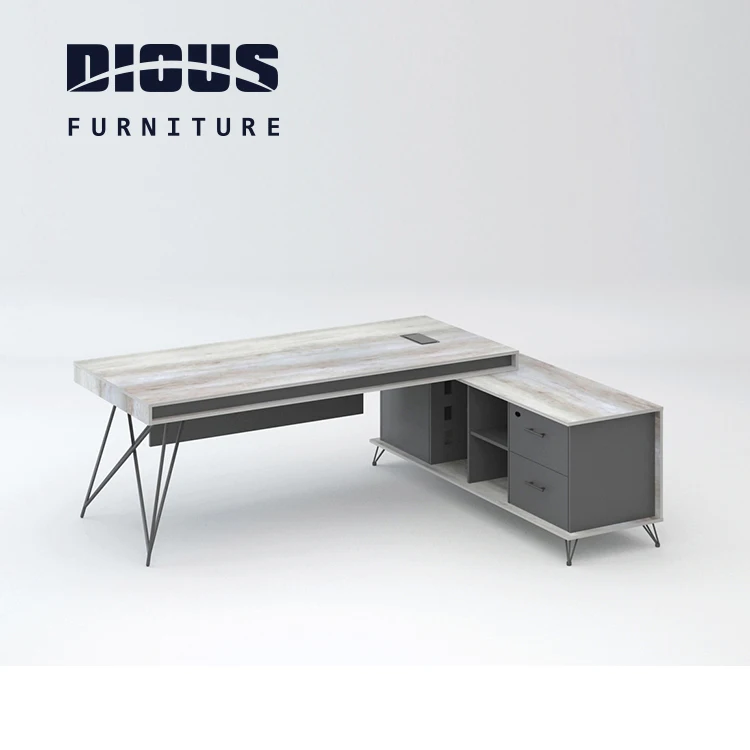 Dious high quality modern vertical computer desk recessed monitor computer desk