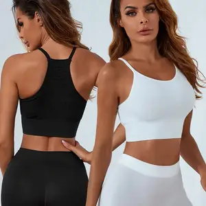 Highly Durable Fashion Pure Color Woman Seamless Wirefree Sports Bra