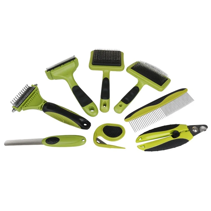 Dog Accessories Pet Comb Slicker Deshedding Detangling Poodle Brush Set