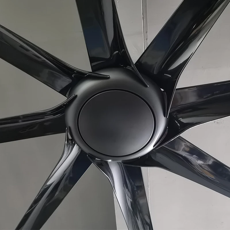 100 дюймовый большой Мощный ветер черный 8 ABS лопастей двигатель постоянного тока пульт дистанционного управления вентилятор потолок с