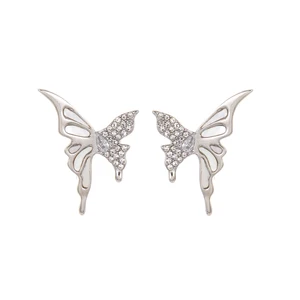 Butterfly Fine Stud Gold Plated Earring for Women  Zircon Earings Jewelry Women Fashion Dangle Earrings Bulk Zircon