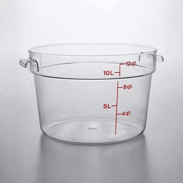 PC Clear Round Polycarbonate Glass Food Storage Container