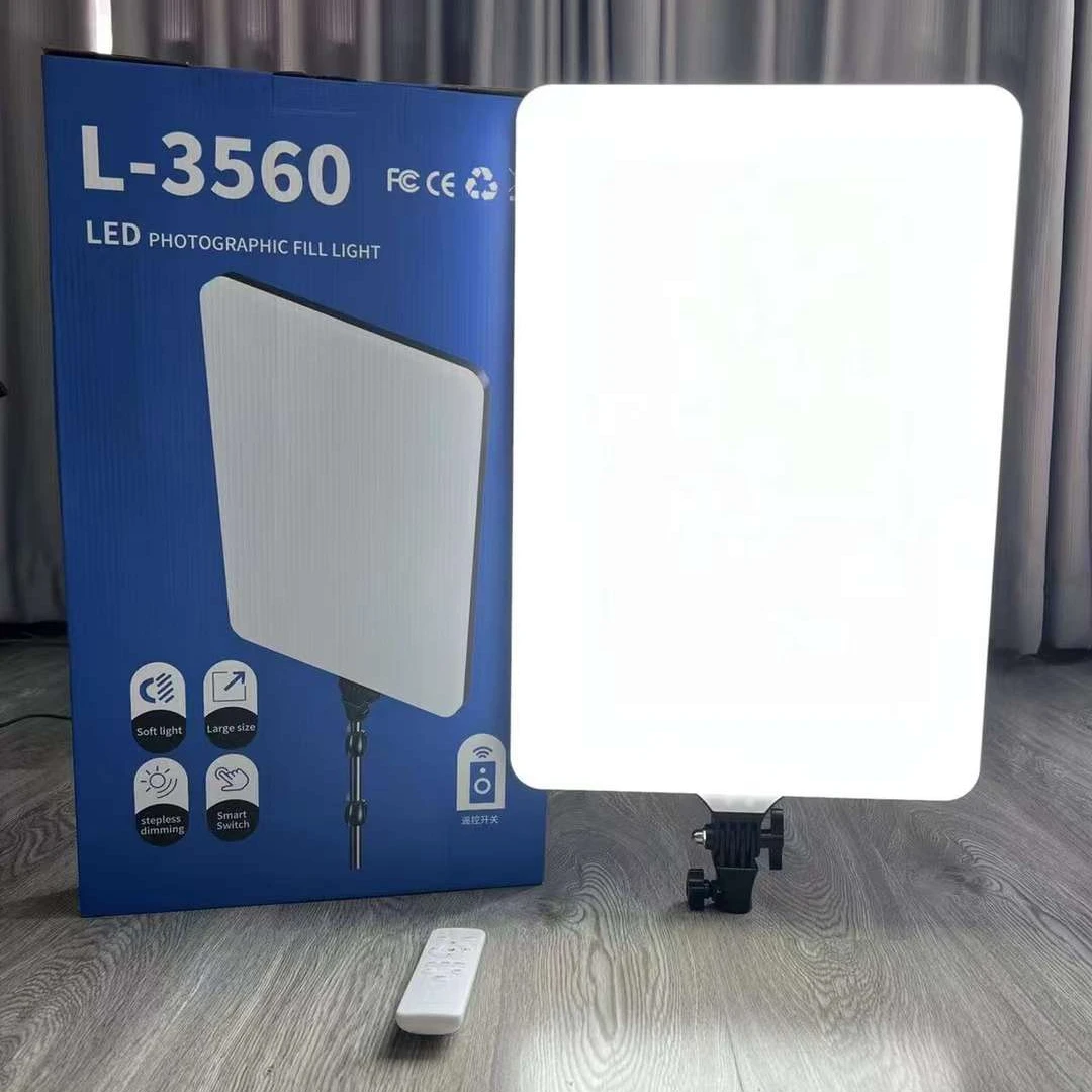 New L-3560 Big 24inch Studio Set Lighting Equipment Flash Led Light Panel  Photography Lighting Kit for Photography, image size:1080x1080