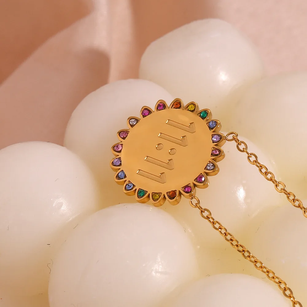✺No.11✺ 様 JY Fashion Sunflower Zircon Pendant Angel Number 11:11