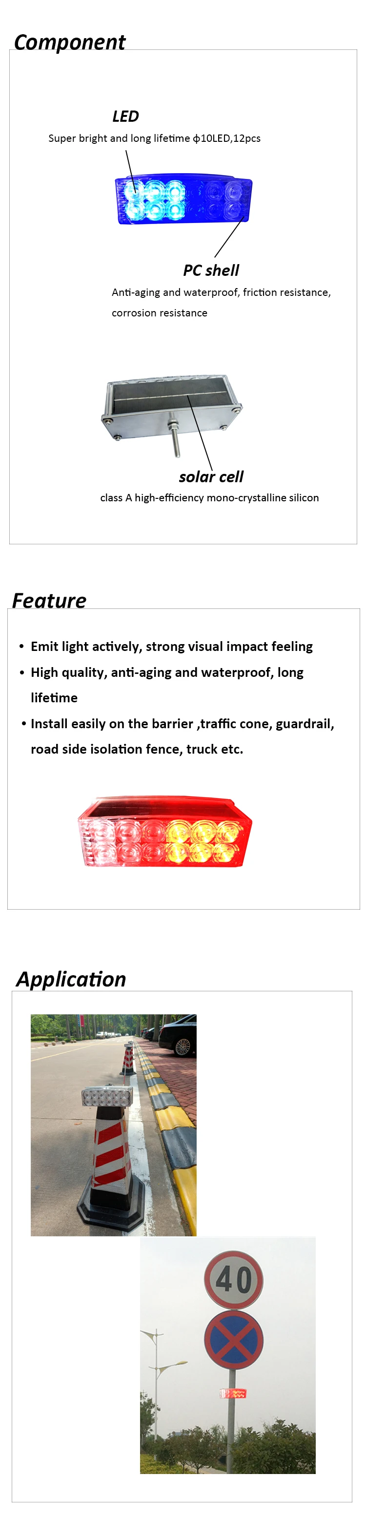 Flash Led Traffic Light Ce Approve Flicker Beacon Lamp Class A Mono