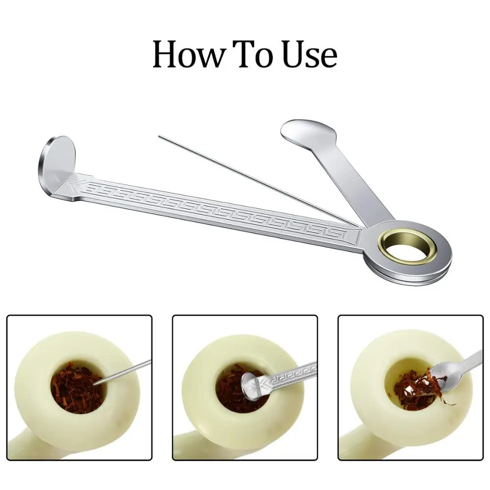 Pipe Tamper Tool Stainless Steel Pipe Cleaner Cleaning Tool