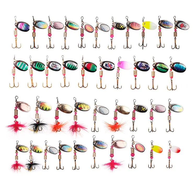 4g 6cm Artificial Metal Colourful Freshwater Casting Fishing Spinner ...