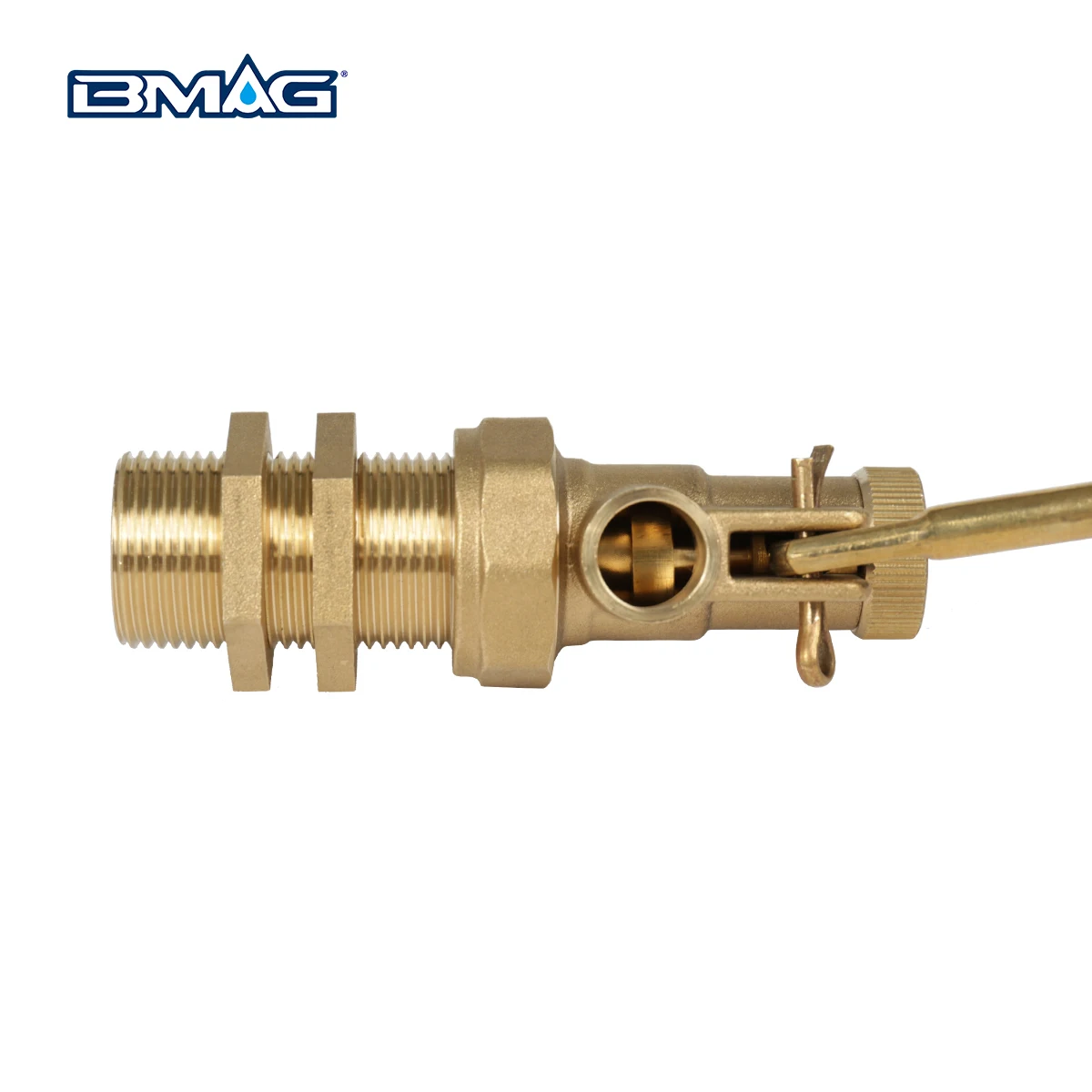BMAG 1/2"-2" Male Thread Brass Ball Floating Valve Copper Cistern Flexible Rod Water Tank Brass Float Ball Valve