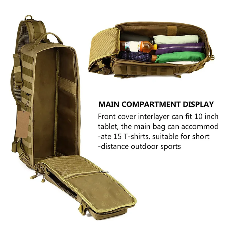 Customized Logo Tactical Sling Pack Assault Day Backpack Good Quality Tactical Harness Bag Tactical Chest Pack