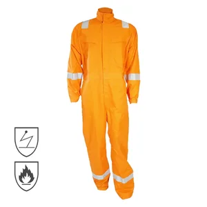 Hot Sale NFPA 2112 EN 11612 Orange Flame Retardant Fire Resistant Overalls for Mechanical