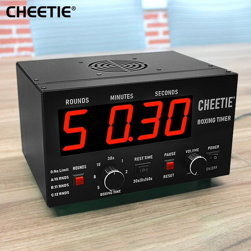 CHEETIE CP040 LED Boxing Gym Round Interval Timer Training Workout Clock Digital MMA Boxing Timer