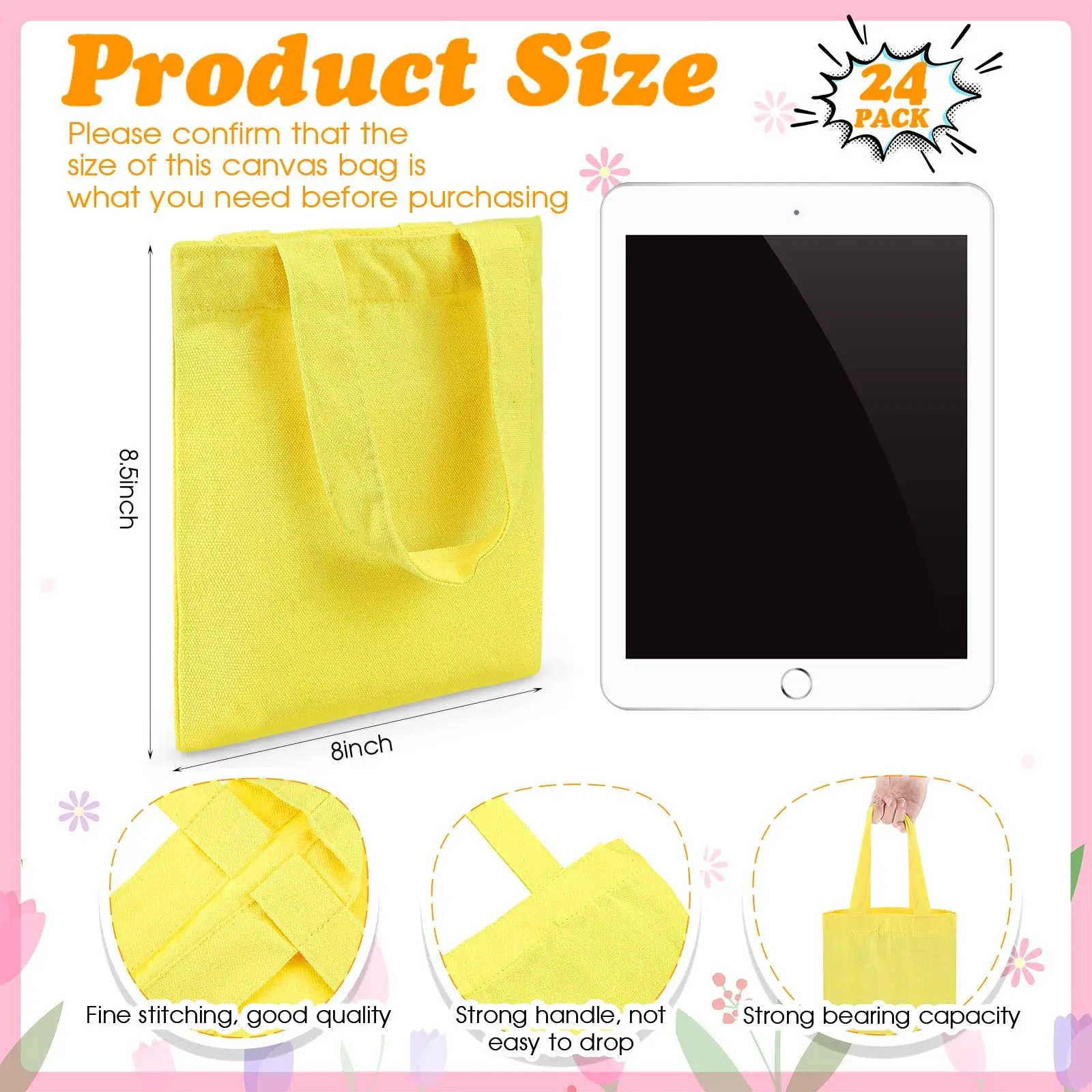 High Quality Shopping Beach Print Handbag Eco Friendly Plain Blank Cotton Canvas Shopping Handbag Tote Bag details