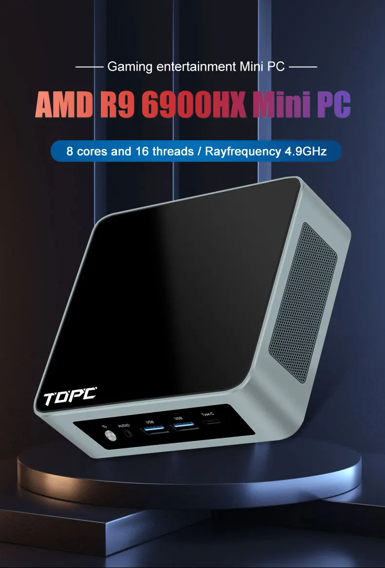 AMD Ryzen 7 6800H ES Version Mini PC - 16GB DDR5, 512GB SSD