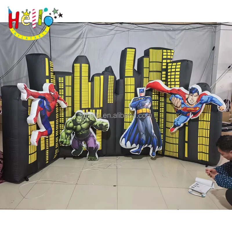 Custom Inflatable Cartoon Background Boy Birthday Party Decoration ...