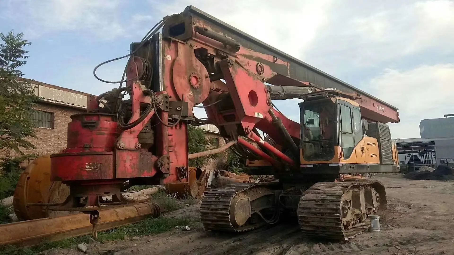 Used SANY Rotary Drilling Rig SR280 Pile Driving Machine Engine PLC Pump High Digging Power 150000kg China 0086 15026518796