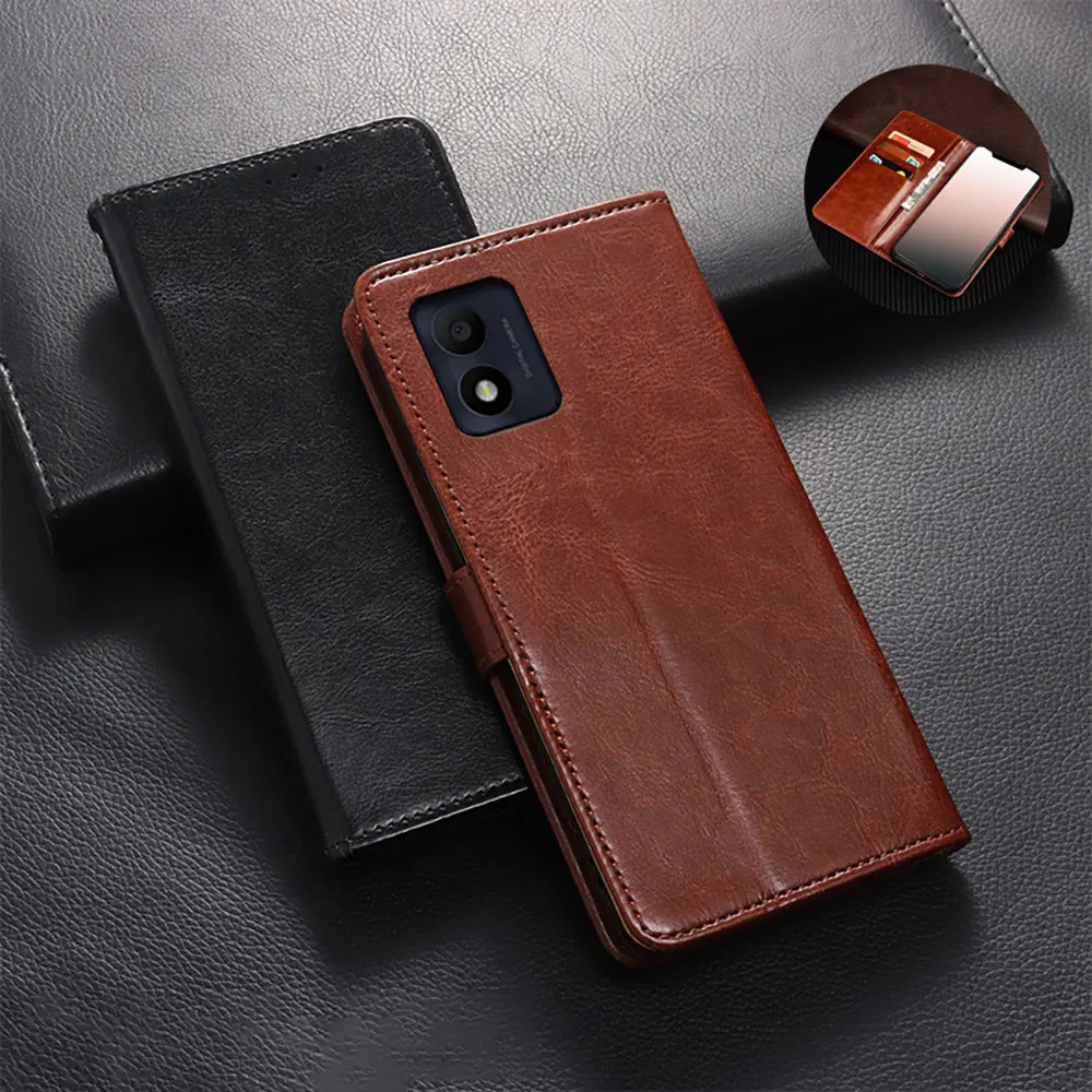 PU Leather Card Wallet Mobile Phone Case Matte Skin Feel Soft Cell Phone Cover  For Alcatel 1B supplier