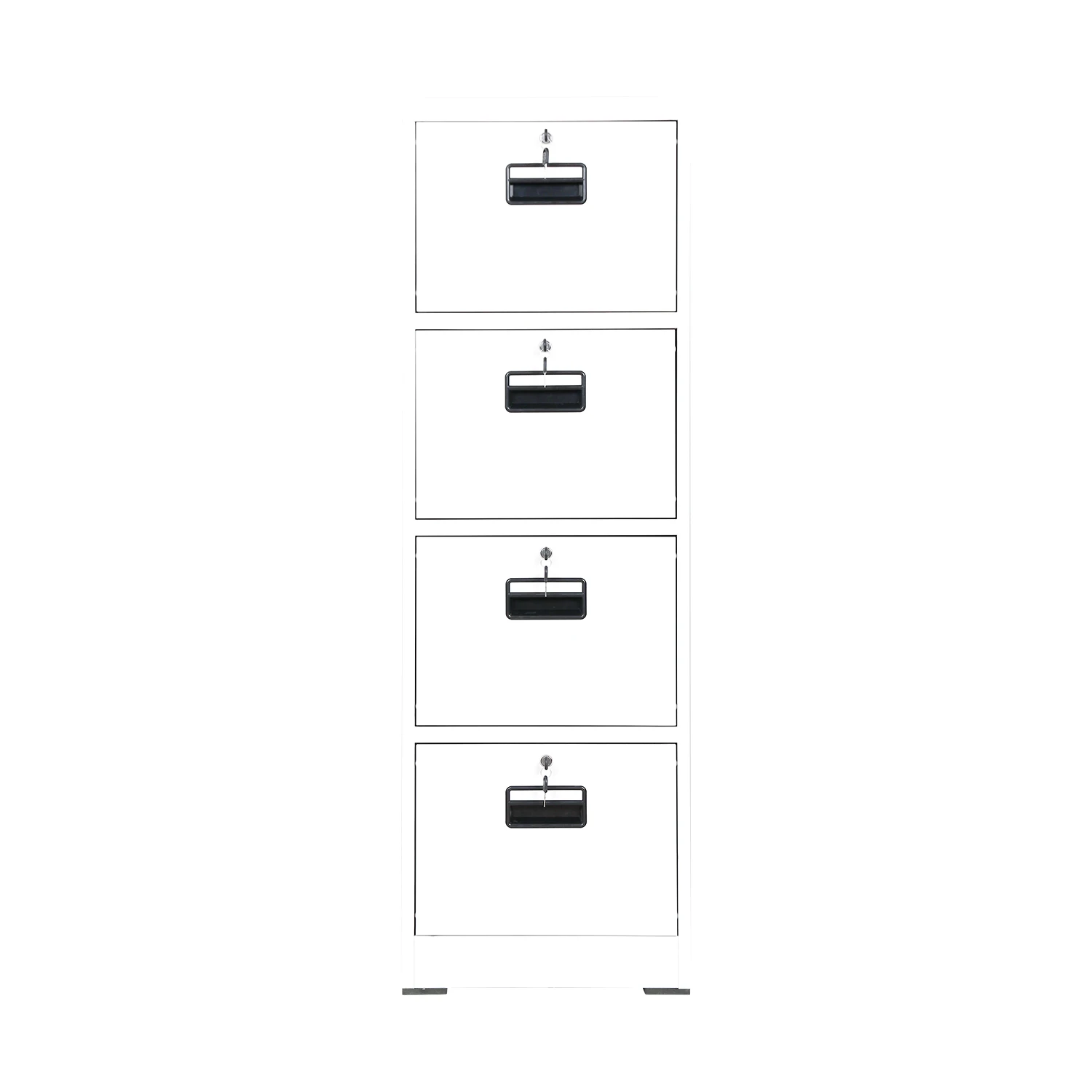 Modern White 4-Drawer Lockable Metal Card File Cabinet Office Furniture for Living Room and Hotel Wholesale