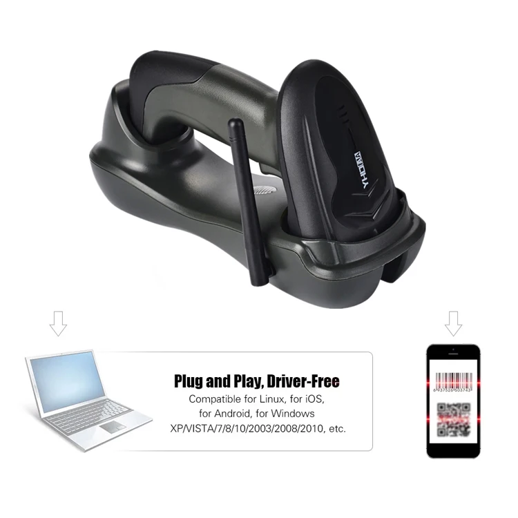 YHDAA Industrial High-Speed 433Mhz Wireless 1D 2D Rugged Bar Code ...