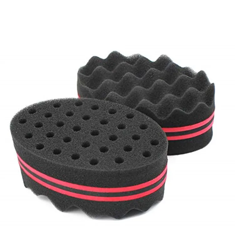 Magic Double Sides Twists Curling Multi Hole Curly Hair Sponge for Barbershop and Beauty Salon