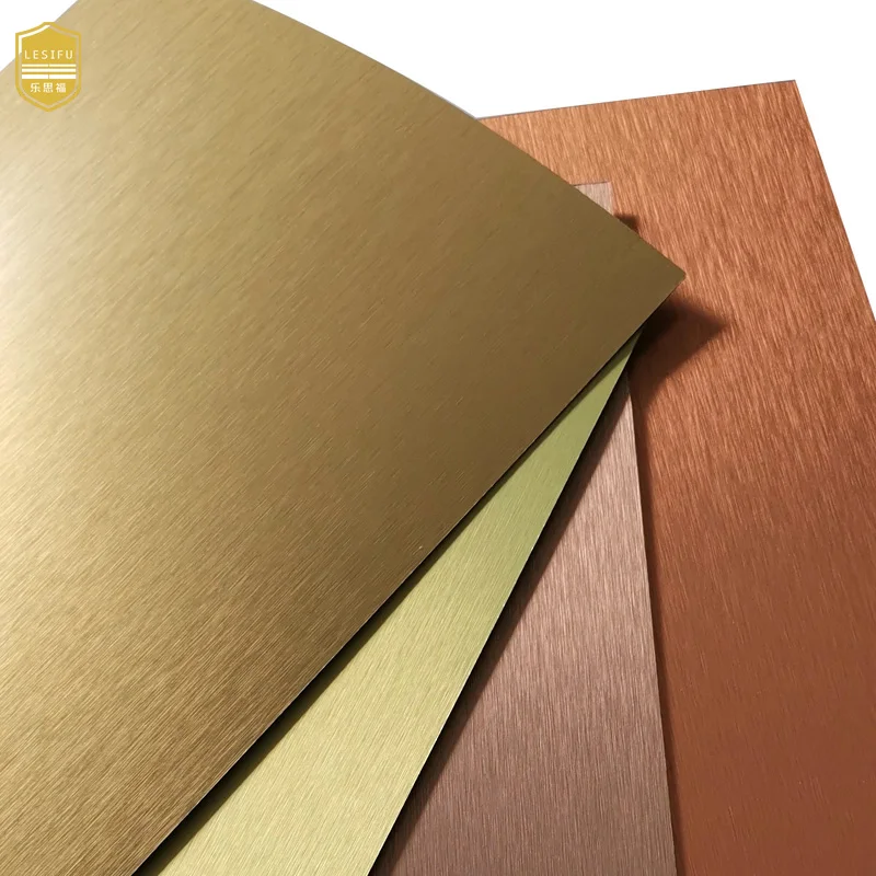 Lesifu Silver Copper Gold Brusing Formica Metal Laminate Sheet 4x8