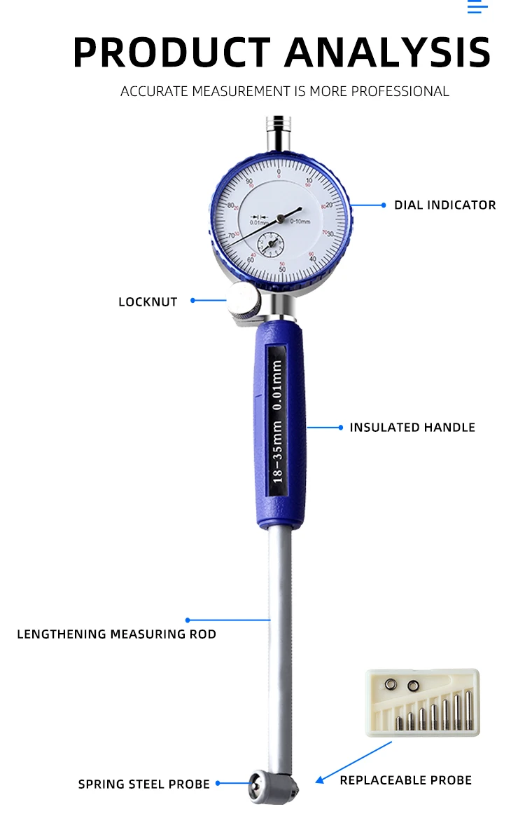 Inner Diameter Dial Indicator 1018 Inner Diameter Gauge Cylinder Table