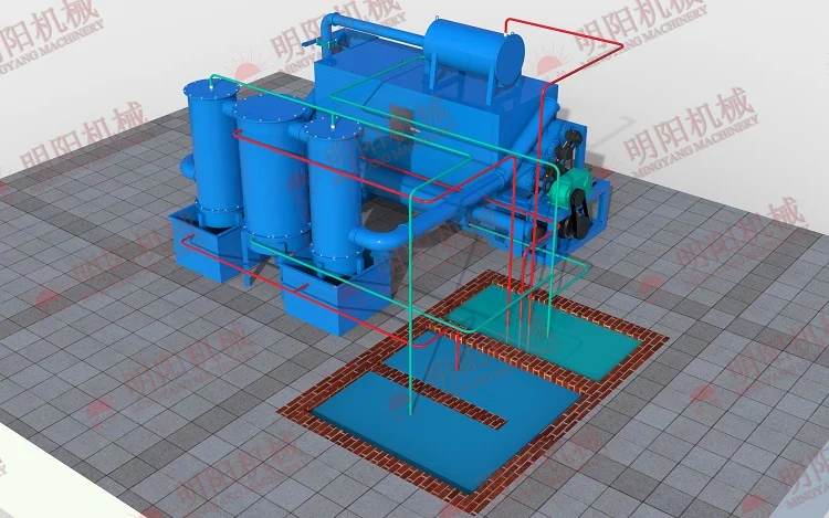 Fully Automatic Biomass Pyrolysis Production Line New Used Condition Industries Charcoal Machine Carbonization Motor Bearing