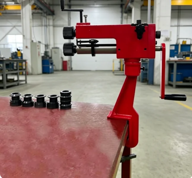 TEBAK Small Wire Threading Machine RM08 Industrial Ball Screw Hand Operated Metal Rotating Machine