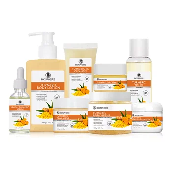 Cruelty Free Vitamin C Skincare Kit Turmeric Skin Care Set Whitening Brightening Repair Skin Care Set For Sensitive Skin