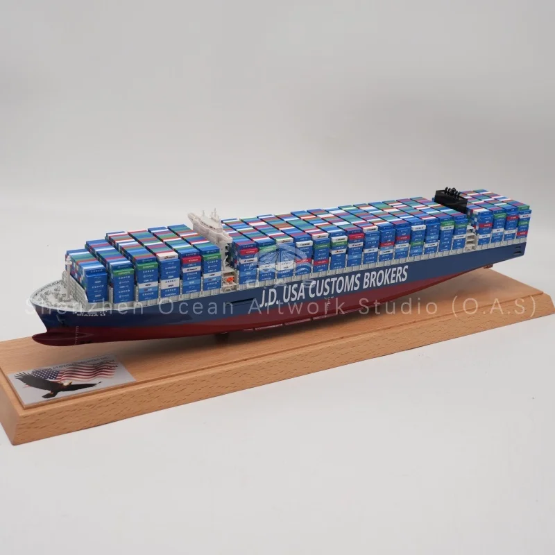 Exquisite WANHAI container ship model made of alloy material, fully customized for logo and color. High simulation detail, perfect ornament for office display, maritime exhibition and premium business gifts for shipping industry.Amber@vesselmodel.com Tel：+86 18038048785