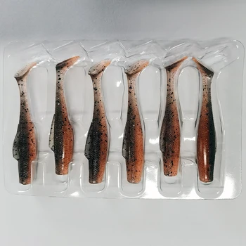 CHEERY TPR 65mm 2.3g 55mm 1.8g Soft Paddle T Tail Fishing Ripple Shad Lure Small Double Color Artificial Swimming Bait – Soft Lure – view 4