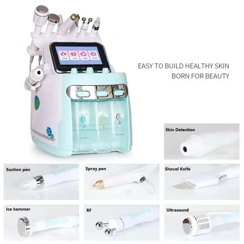 2023s Multifunctional Skin Spa Hydra Dermabrasion Machine with Skin Detector 7 In 1 H2o2 Small Bubble Dermabrasion Machine