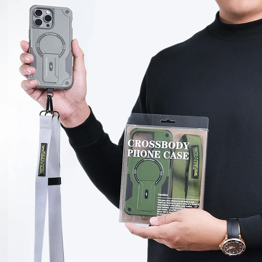 Magnetische Handyhülle Für Iphone 17 Pro Max Mit Standfuß Und Band_voghion.com