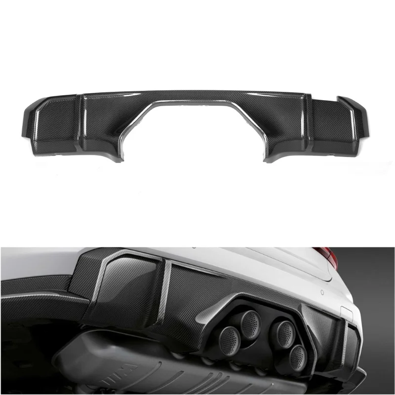 Dry Carbon Rear Bumper Lip Sword Fins Spoiler Splitter Diffuser For BMW M3 M4 G80 G82 G83 2021+