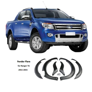 Pickup Trucks Car Accessories ABS injection Flare Wheel Arch Fender Flares for Ford Ranger T6 2011 to 2016