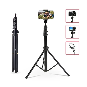 MT38 Heavy Duty Aluminum Lightweight Mobile Holder Extendable Phone Tripod Stand Selfie Stick Tripod detail image