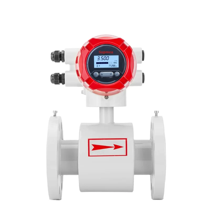 Digital Water Liquid Wastewater Flowmeter 4-20ma Rs485 Pulse Output Manufacturer Dn50 Electromagnetic Flow Meter