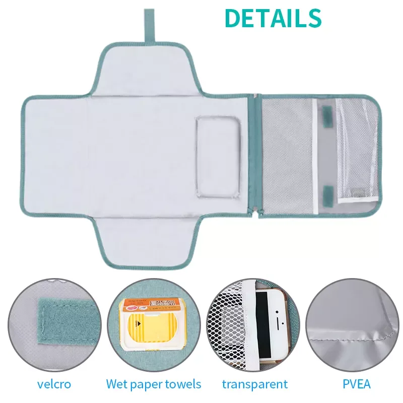 Custom Portable Waterproof Baby Travel Changing Mat Station With Head ...