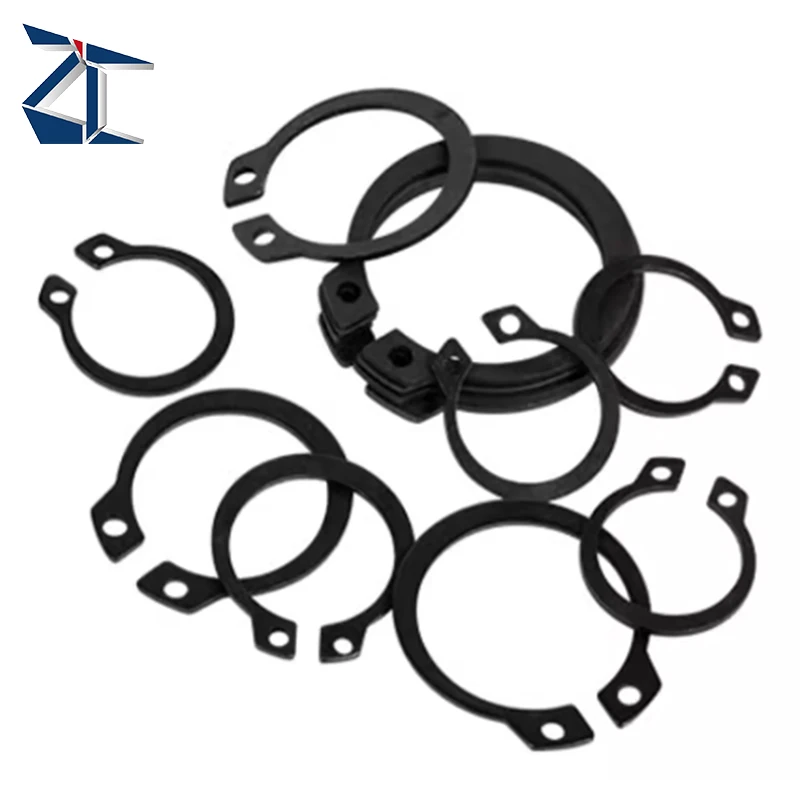 Customized High Quality Manufacturer Circlip Steel Black Internal Lock Washers Normal Type Retaining Ring For Bores Din 472