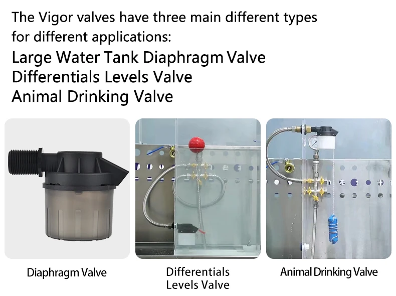 Automatic DN50 25mm LCY2 HDPE Linear Floating Livestock Drinker Valves One Inches DIY Peglar Manual CE Certified Diaphragm