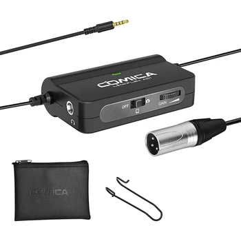 COMICA LINKFLEX AD1 LinkFlex XLR Interface Preamp Audio Adapter with Real-Time Monitoring for Canon Sony DSLR Cameras detail image