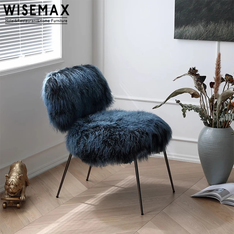 Modern Lounge Chair Baxter Nepal - Wool Fabric, Custom Colors