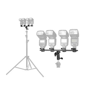Kaliou Factory Wholesale 4 Hot Cold Shoe Mount Flash Bracket Umbrella Holder to Light Stand Tripod for Dslr Camera Flash detail image