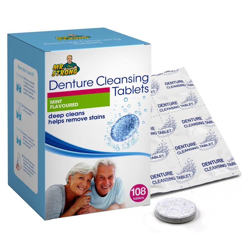 Retainer And Denture Cleaner Denture Cleaning Tablets Effervescent