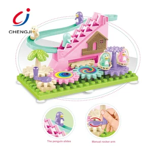 Chengji Funny Interactive Climbing Stair Educational Sliding Track DIY Penguin Race
